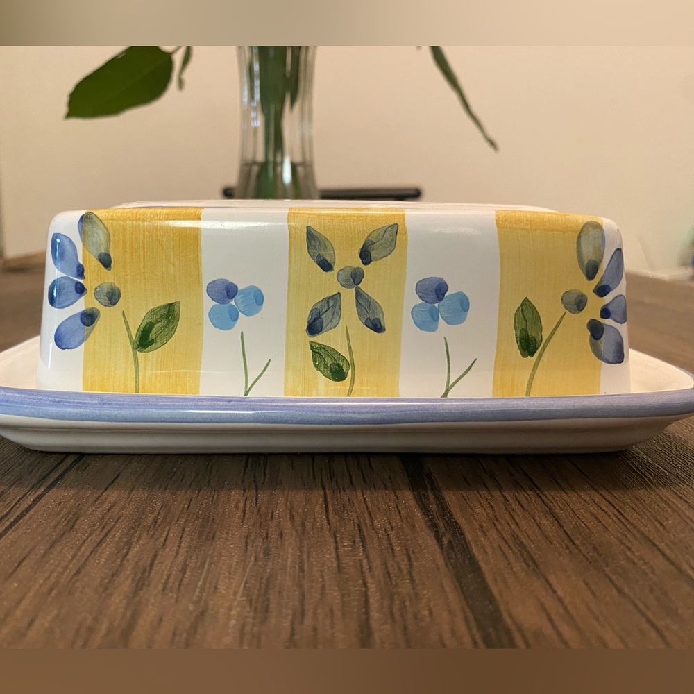 Caleca pottery butter dish